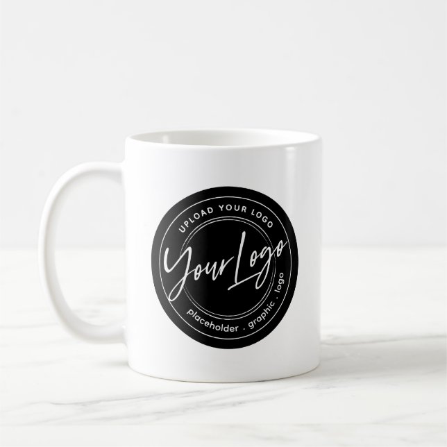 Svartvit Logotyp Kaffemugg (Vänster)