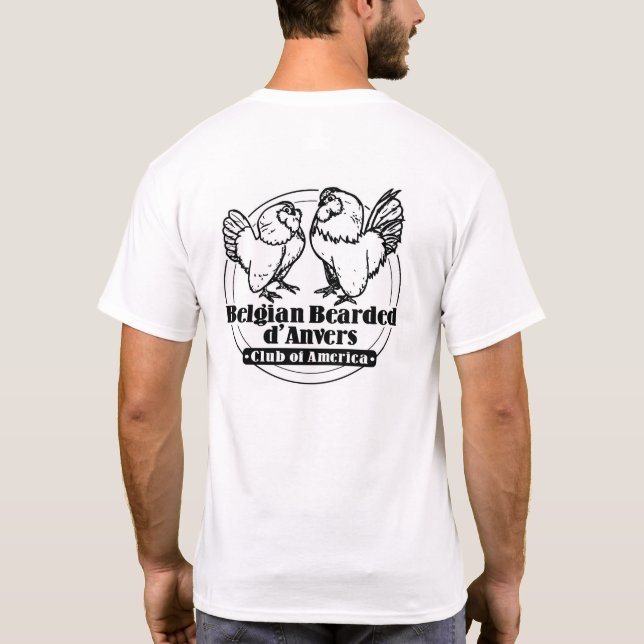 Svartvit logotyp manar, halvskjorta t shirt (Baksida)