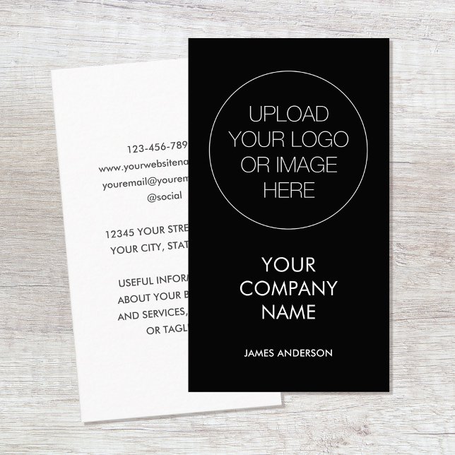 Svartvit Logotyp med minimal Anpassningsbar för co Visitkort (Skapare uppladdad)
