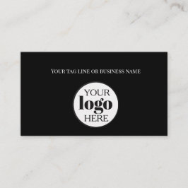 Svartvit Logotyp QR-kod enkel Visitkort