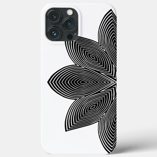 Svartvit Lotus Flower (Baksida)