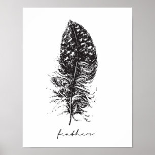 Svartvit ludd poster
