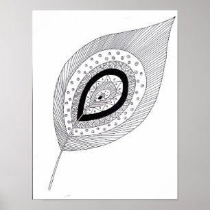 Svartvit ludd poster