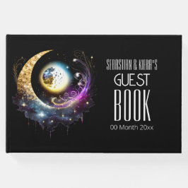 Svartvit magenta i fullt, stjärnmörker gästböcker