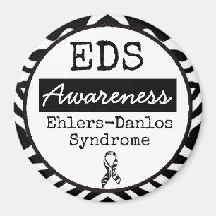 Svartvit magnet för Ehlers-Danlos syndromEDS