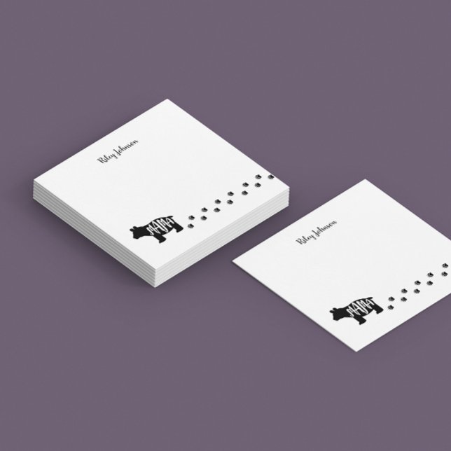 Svartvit Mamma Bear-Personlig Post-it Block (Skapare uppladdad)