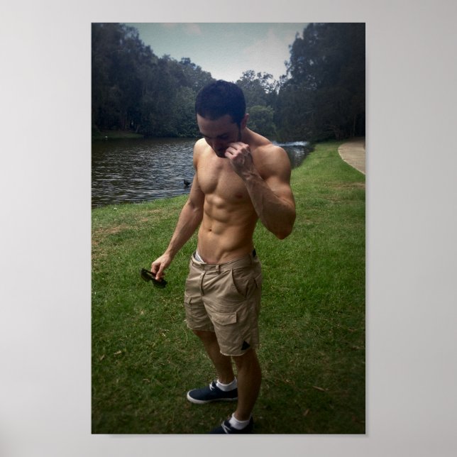 Svartvit man | poster lämplighet (Framsidan)