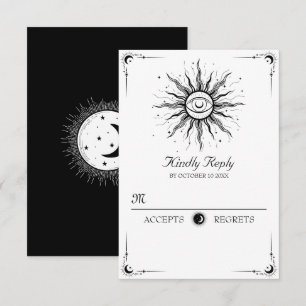 Svartvit måne sol tarot celestial OSA kort