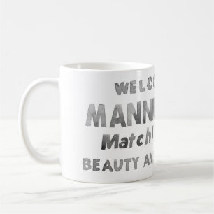 Svartvit manning Mugg