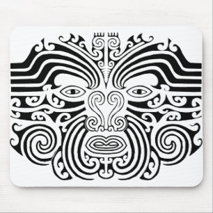 Svartvit Maori tatuering - Musmatta