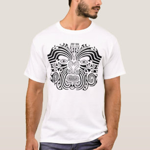 Svartvit Maori tatuering - Tee