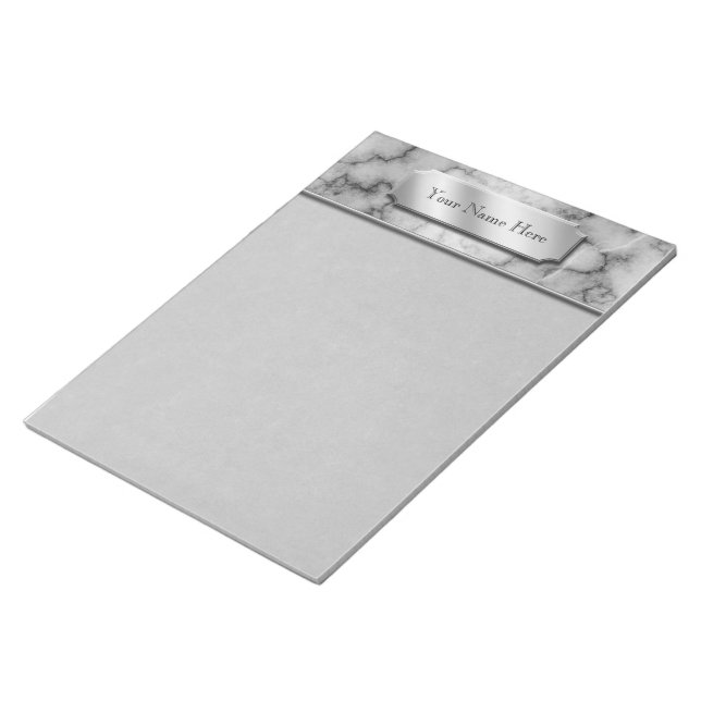 Svartvit marble anteckningsblock (Vinklad)