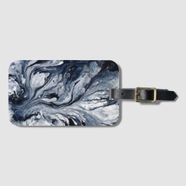 Svartvit marble bagagebricka