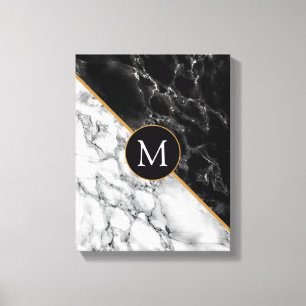 Svartvit marble-Kanvastryck, Personlig Canvastryck