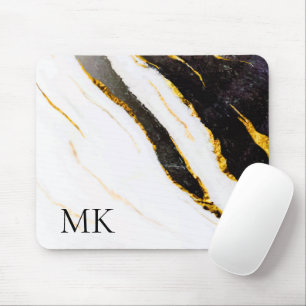 Svartvit marble musmatta