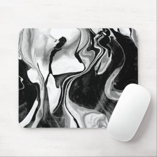 Svartvit marbling musmatta