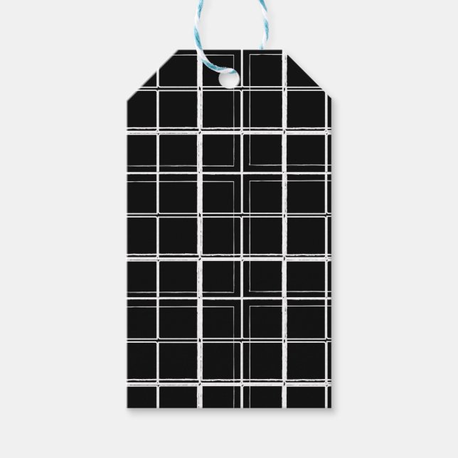 Svartvit Märkre i form av porträtt Presentetikett (Framsidan)