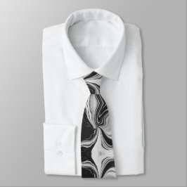 Svartvit marmor av elegant slips