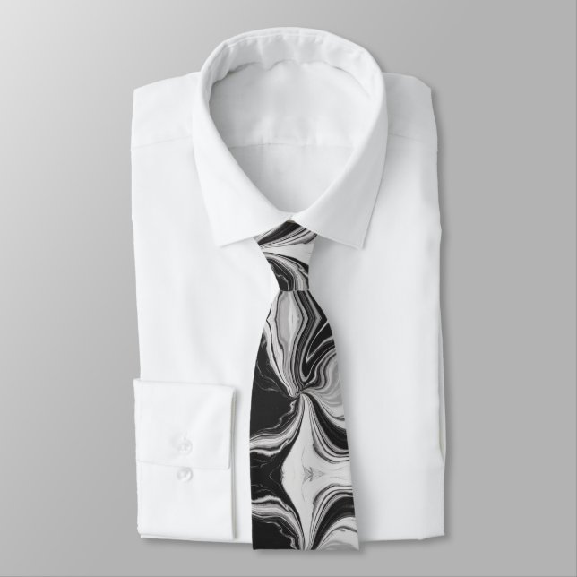 Svartvit marmor av elegant slips (Bunden)