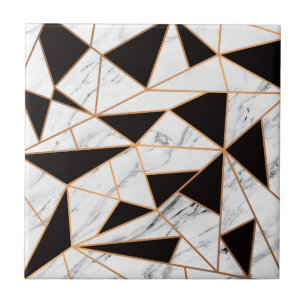 Svartvit marmor kakelplatta