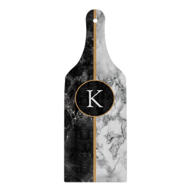 Svartvit marmor - lägg till Brev - År (Framsidan)