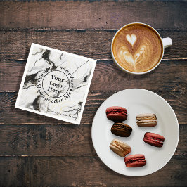 Svartvit marmor pappersservett