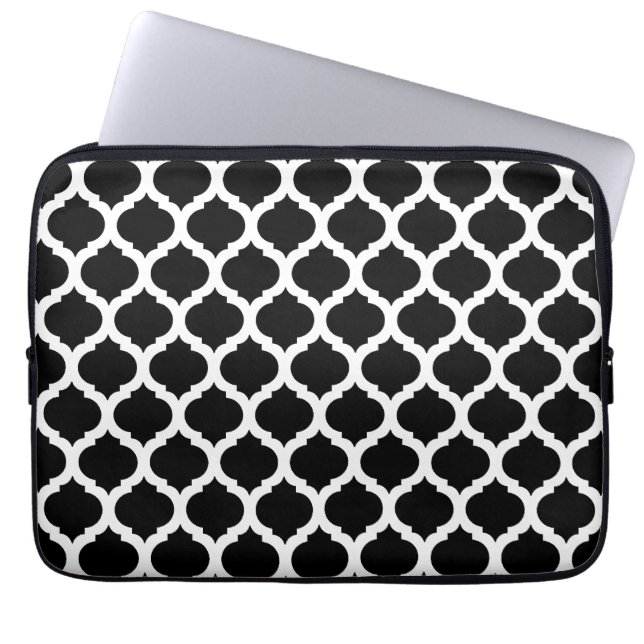 Svartvit marockansk Laptop sleeve (Framsidan)