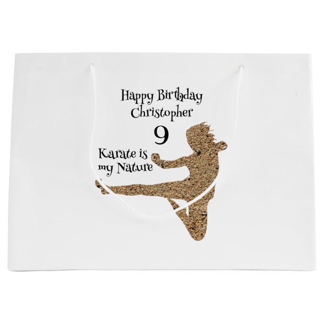 Svartvit martialkonst Karate Grattis på födelsedag (Framsidan)