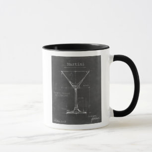 Svartvit martinglasblått mugg