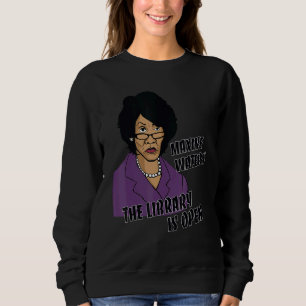 Svartvit Maxine Bibliotek är öppet för citattecken T Shirt