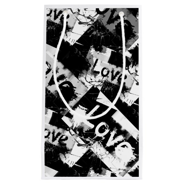 Svartvit med fläckar mönster i kärlek (Framsidan)