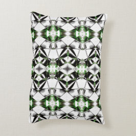 Svartvit med grönt, föredragande för virtuella lin prydnadskudde