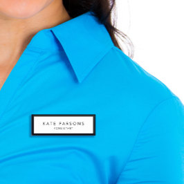 Svartvit medarbetarMärkre Namnbricka