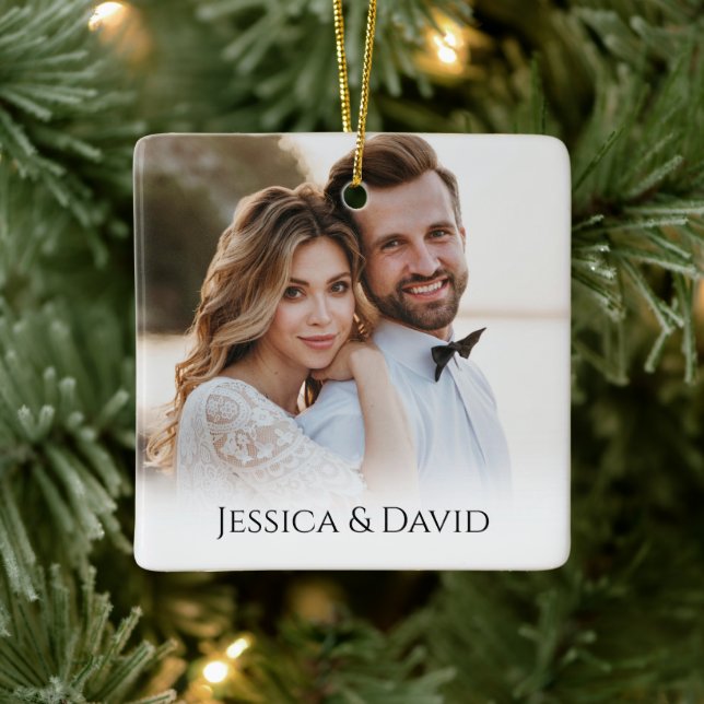 Svartvit merry och präglade Helgdag Julgransprydnad Keramik (Träd)