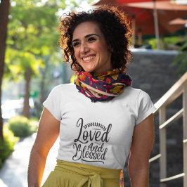 Svartvit minimalism, svartvitt och välsignat t shirt