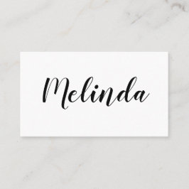 Svartvit minimalist modern visitkort