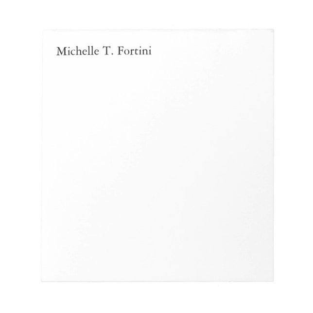 Svartvit, minimalistisk, enkel anteckningsblock (Framsida)