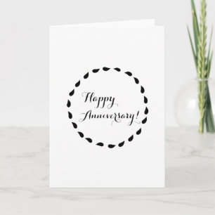 Svartvit minimalistisk Kärlek-årsdag Kort