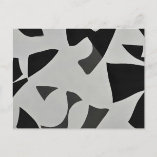 Svartvit, minimalistisk konst vykort