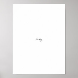 Svartvit minimalistisk låg Nyckel Poster