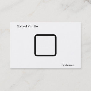 Svartvit minimalistisk modern, enkel Elegant Visitkort