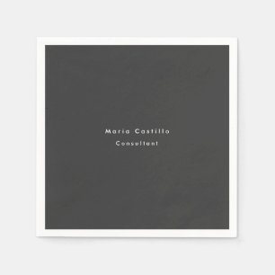 Svartvit minimalistisk modern med enkel Elegant Pappersservett