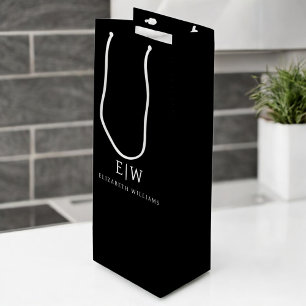 Svartvit, minimalistisk modern Monogram