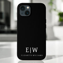 Svartvit, minimalistisk modern Monogram