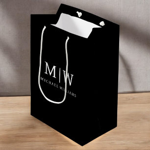 Svartvit, minimalistisk modern Monogram