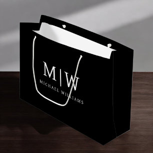 Svartvit, minimalistisk modern Monogram