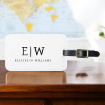 Svartvit, minimalistisk modern Monogram Bagagebricka<br><div class="desc">Vi presenterar vår moderna svartvita, minimalistiska monogramsamling: Enkelhet och sofistikering med våra minimalistiska utformningar, böjda för att sakta lyfta upp stil. Den här samlingen är skapad med ett stort öga för modern estetik och har en elegant svart och vit design som förstärks av monogram för personlig. Från chic till mångsidiga...</div>