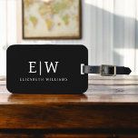 Svartvit, minimalistisk modern Monogram Bagagebricka<br><div class="desc">Vi presenterar vår moderna svartvita, minimalistiska monogramsamling: Enkelhet och sofistikering med våra minimalistiska utformningar, böjda för att sakta lyfta upp stil. Den här samlingen är skapad med ett stort öga för modern estetik och har en elegant svart och vit design som förstärks av monogram för personlig. Från chic till mångsidiga...</div>