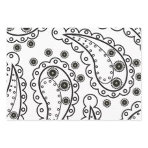 Svartvit minimalistisk Paisley