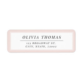 Svartvit minimalistisk returadress bröllop returadress etikett